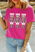 Sequin Embellished Nutcracker Graphic Crew Neck Tee