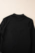 Sequin Embellished Velvet And Sheer Mesh Mock Neck Blouse
