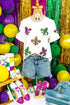 Sequin Fleur De Lis Graphic Short Sleeve T Shirt