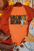 Sequin Ghost Graphic Round Neck Short Sleeve Tee