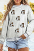 Sequin Ghost Mock Neck Long Sleeve Tunic Sweatshirt