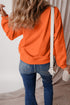 Sequin Graphic Oversized Long Sleeve Pullover Sweatshirt