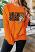 Sequin Graphic Oversized Long Sleeve Pullover Sweatshirt