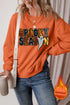 Sequin Graphic Oversized Long Sleeve Pullover Sweatshirt