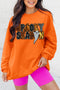 Sequin Graphic Oversized Long Sleeve Pullover Sweatshirt
