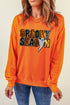 Sequin Graphic Oversized Long Sleeve Pullover Sweatshirt