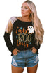 Sequin Graphic Print Raglan Sleeve Relaxed Tee