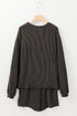 Sequin Heart Letter Print Corded Long Sleeve Graphic Sets