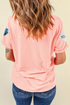 Sequin Heart Patch Relaxed Fit Graphic Shirt