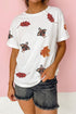 Sequin Leaf And Turkey Graphic T Shirt