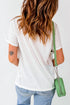 Sequin Letter Graphic Crew Neck Short Sleeve Tee