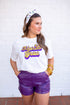 Sequin Letter Graphic Short Sleeve Jersey Tee