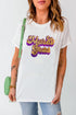 Sequin Letter Graphic Short Sleeve Jersey Tee