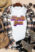 Sequin Letter Graphic Short Sleeve Jersey Tee