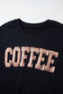 Sequin Letter Print Loose Fit Sweatshirt Short Set