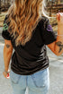 Sequin Lobster Patched Pattern Festive Graphic Tee