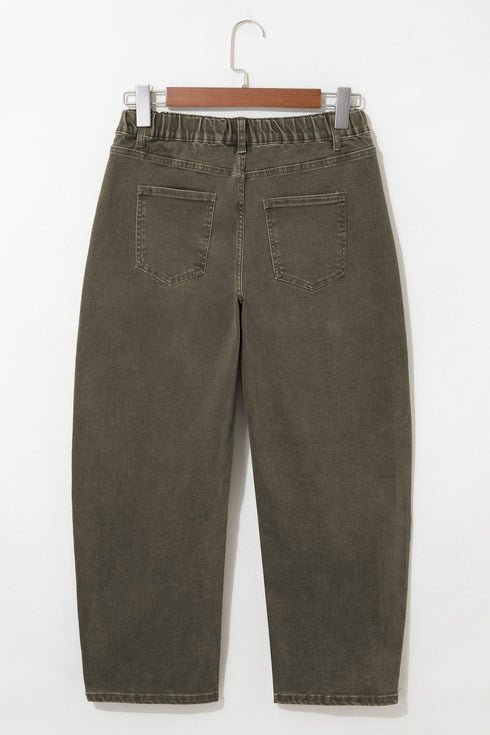 Sequin Mallard Graphic Ankle Length Barrel Silhouette Pants