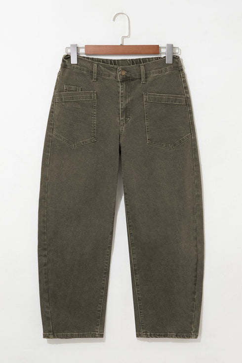 Sequin Mallard Graphic Ankle Length Barrel Silhouette Pants