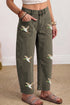 Sequin Mallard Graphic Ankle Length Barrel Silhouette Pants