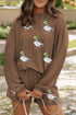 Sequin Mallard Twisted Corded Long Sleeve Graphic Set