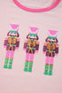 Sequin Nutcracker Graphic Colorblock Long Sleeve Top