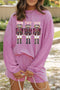 Sequin Nutcracker Letter Print Corded Graphic Set