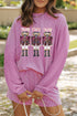 Sequin Nutcracker Letter Print Corded Graphic Set