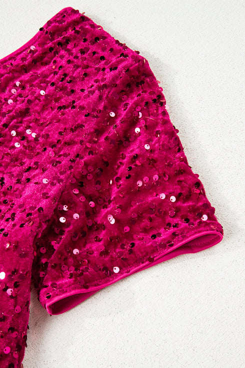 Sequin One Shoulder Thigh High Slit Bodycon Gown