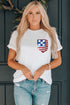 Sequin Pocket Short Sleeve Rolled Cuff Tee
