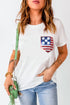 Sequin Pocket Short Sleeve Rolled Cuff Tee