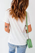 Sequin Pocket Short Sleeve Rolled Cuff Tee