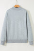Sequin Pumpkin Face Graphic Mock Neck Sweatshirt