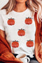 Sequin Pumpkin Graphic Crew Neck Short Sleeve Shirt