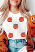 Sequin Pumpkin Graphic Crew Neck Short Sleeve Shirt