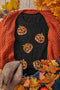 Sequin Pumpkin Graphic Short Sleeve Jersey Tee