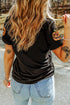 Sequin Pumpkin Graphic Short Sleeve Jersey Tee