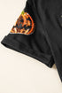 Sequin Pumpkin Graphic Short Sleeve Jersey Tee