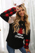 Sequin Raglan Holiday Tree Graphic Long Sleeve Top