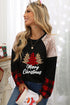 Sequin Raglan Holiday Tree Graphic Long Sleeve Top