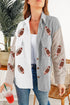 Sequin Rugby Graphic Corduroy Flap Pocket Jacket