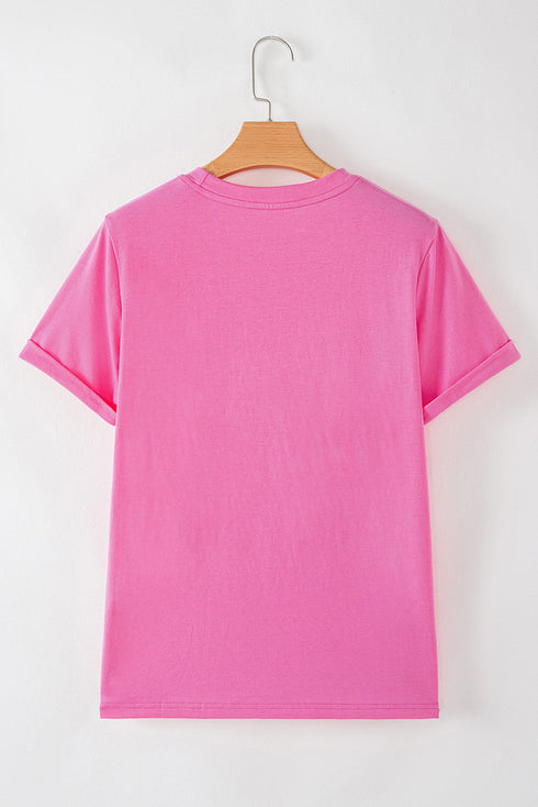 Sequin Santa Delivering Gifts Crewneck Graphic Tee