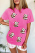 Sequin Santa Delivering Gifts Crewneck Graphic Tee