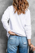 Sequin Script And Candy Motif Graphic Pullover Sweatshirt