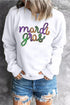 Sequin Script Graphic Corded Pullover Sweatshirt