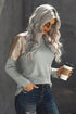 Sequin Shoulder Long Sleeve Top