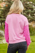Sequin Sleeve Pumpkin Graphic Patchwork Pullover Sweatshirt