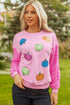 Sequin Sleeve Pumpkin Graphic Patchwork Pullover Sweatshirt