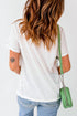 Sequin Spirit Patch Crew Neck Short Sleeve Graphic Tee