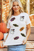 Sequin Spirit Patch Crew Neck Short Sleeve Graphic Tee
