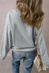 Sequin Spooky Bat Embellished Sleeve Pullover Sweatshirt